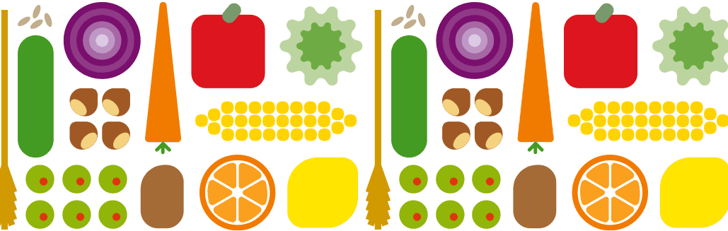 Patter of vegetables and fruits